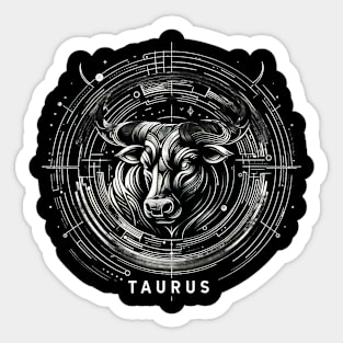 Elegant Taurus Zodiac Design Sticker